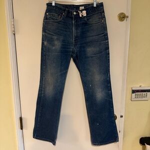 Levi's vintage 90s 517 Straight Fit Dark Blue Jeans 33x31 great fade